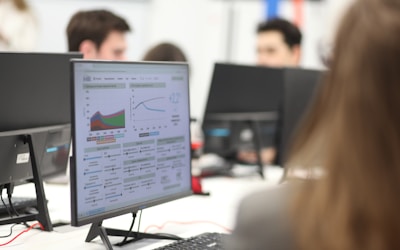 Business analytics dashboard with charts and graphs